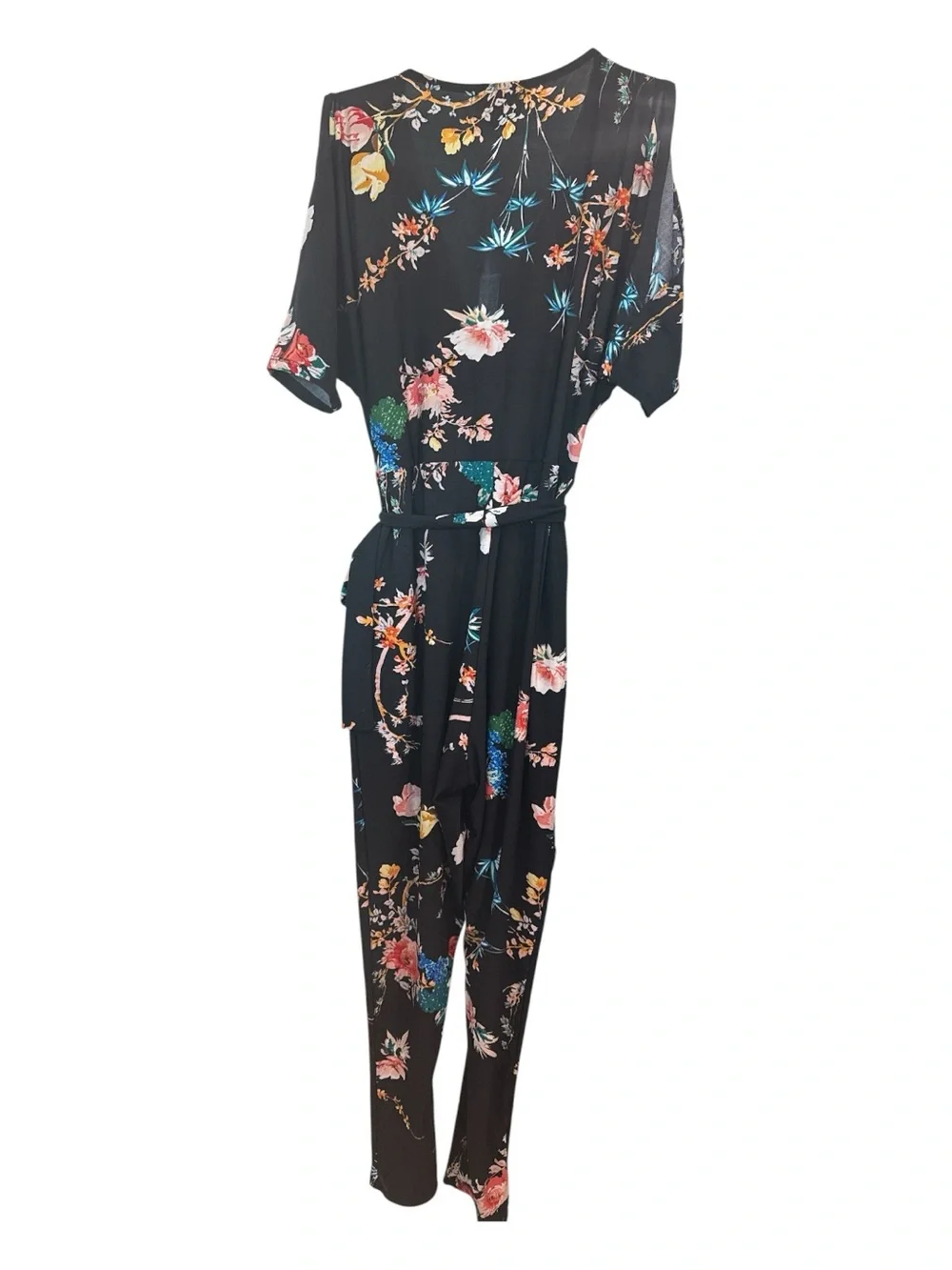 INC International Concepts Floral Maxi Dress Black Multi Size Medium - Picture 5 of 6